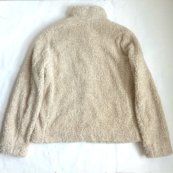 Pendleton Ladies' Softshell Fuzzy Full Zip Sherpa Jacket Beige Heather Medium - Picture 16 of 17